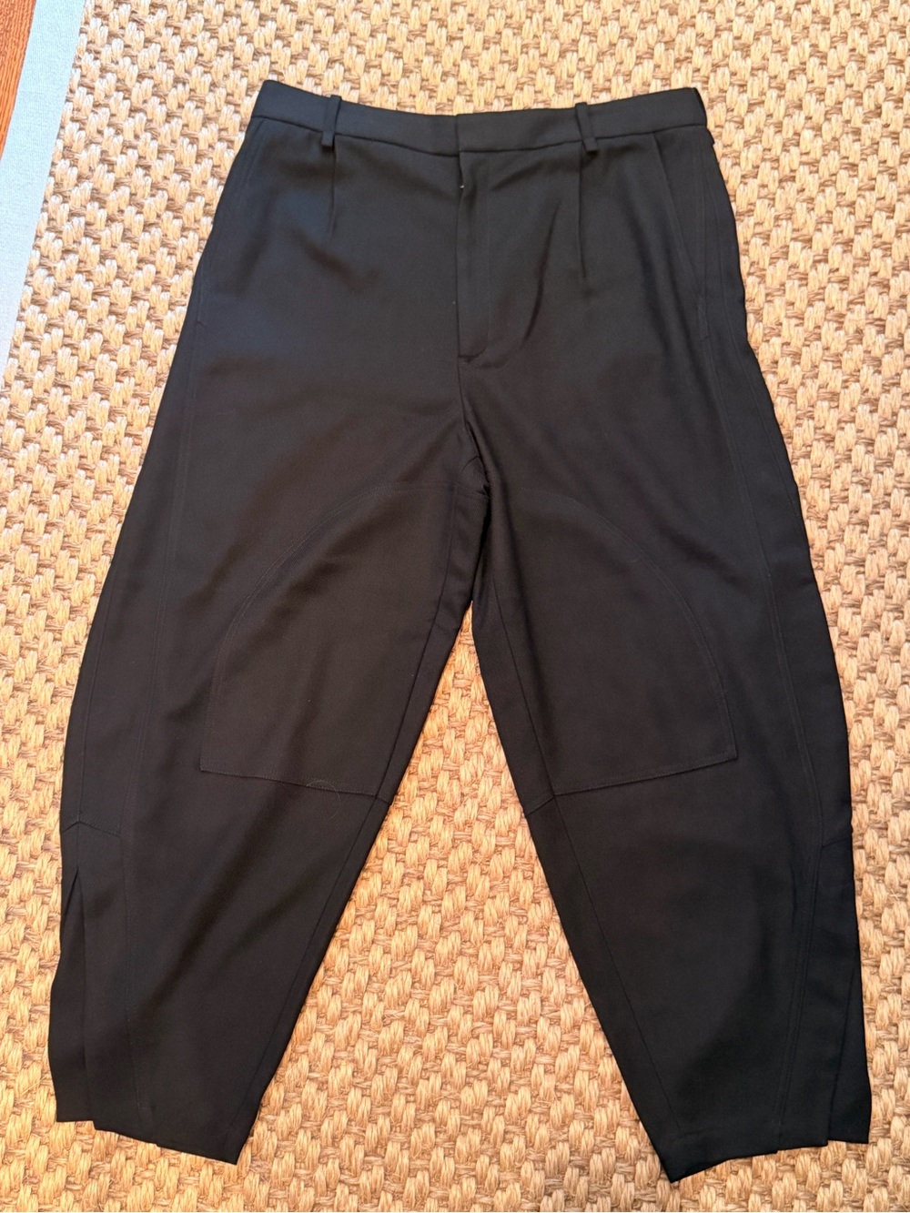 Tibi Black Cropped Tapered Women's Trousers